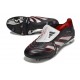 Adidas Predator 25 Elite Tongue FG Negro Blanco Rojo