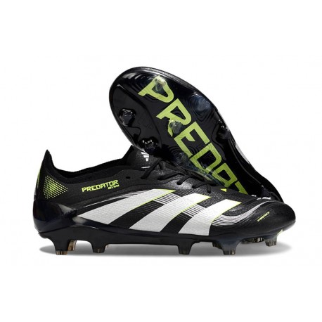 Botas de Fútbol Adidas Predator Elite FG Negro Blanco Limón Lúcido
