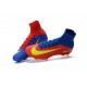 Nuevo Botas de fútbol Nike Mercurial Superfly 5 FG Azul Rojo Amarillo