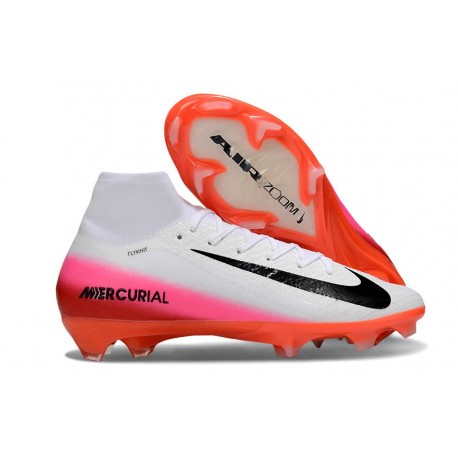 Nike Botas Mercurial Superfly 10 Elite FG Blanco Negro Rosso