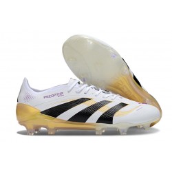 Botas de Fútbol Adidas Predator Elite FG Blanco Negro Dorada