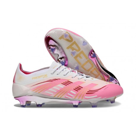 Botas de Fútbol Adidas Predator Elite FG Rosa Blanco