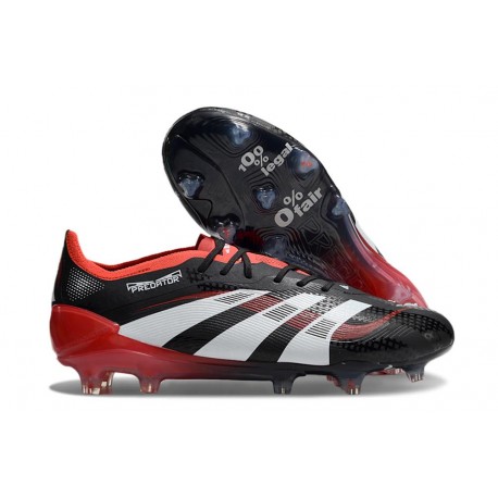 Botas de Fútbol Adidas Predator Elite FG Negro Blanco Rojo