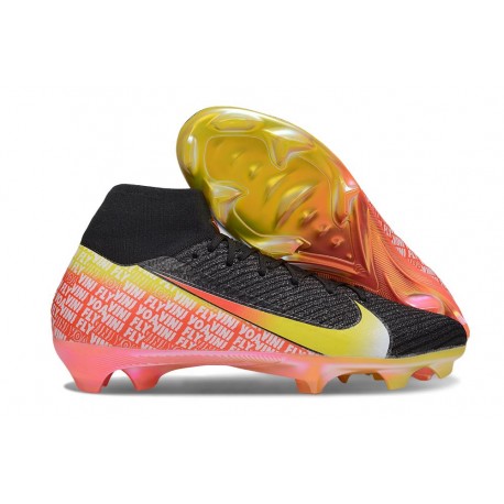 Nike Botas Mercurial Superfly 10 Elite FG Negro Amarillo Rojo