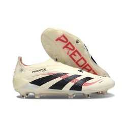 adidas Predator Elite Laceless FG Blanco Off Negro Rubí Puro