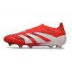 adidas Predator Elite Laceless FG Rojo Lúcido Blanco Negro