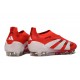 adidas Predator Elite Laceless FG Rojo Lúcido Blanco Negro
