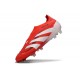 adidas Predator Elite Laceless FG Rojo Lúcido Blanco Negro