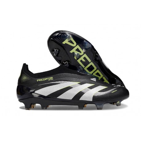 adidas Predator Elite Laceless FG Negro Blanco