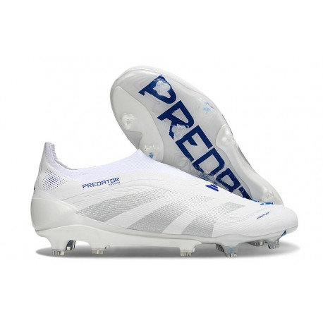 adidas Predator Elite Laceless FG Blanco Gris Azul