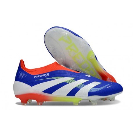 adidas Predator Elite Laceless FG Botas Azul Lúcido Ftwr Blanco Rojo