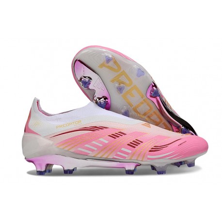 adidas Predator Elite Laceless FG Rosa Blanco