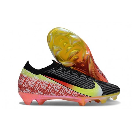 Nike Air Zoom Mercurial Vapor XVI Elite FG X VINI JR Negro Dynamic Amarillo Verde Spark Brt Carmesí