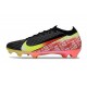 Nike Air Zoom Mercurial Vapor XVI Elite FG X VINI JR Negro Dynamic Amarillo Verde Spark Brt Carmesí