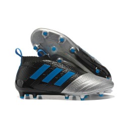 Tacos de futbol adidas Ace 17+ Purecontrol FG Negro Plata Azul