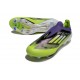 Botas de Futbol adidas F50 + LL FG Morado Rush Ftwr Blanco Limón Lúcido