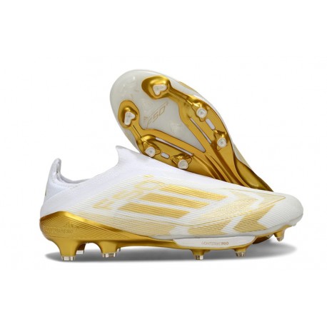 Botas de Futbol adidas F50 + LL FG Blanco Met Dorado