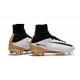 Nuevo Botas de fútbol Nike Mercurial Superfly 5 FG Blanco Oro Negro