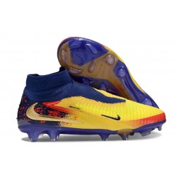 Bota de Futbol Nike Phantom 6 DF Elite FG Amarillo Azul Dorado