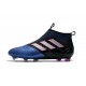 Tacos de futbol adidas Ace 17+ Purecontrol FG Negro Blanco Azul