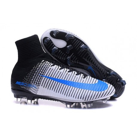 Zapatillas de fútbol Nike Mercurial Superfly 5 FG Blanco Azul Negro