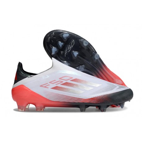 Zapatos de Fútbol adidas F50 Elite LL FG Blanco Negro Rojo
