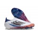 Zapatos de Fútbol adidas F50 Elite LL FG Son Blanco Negro Rojo Vivo