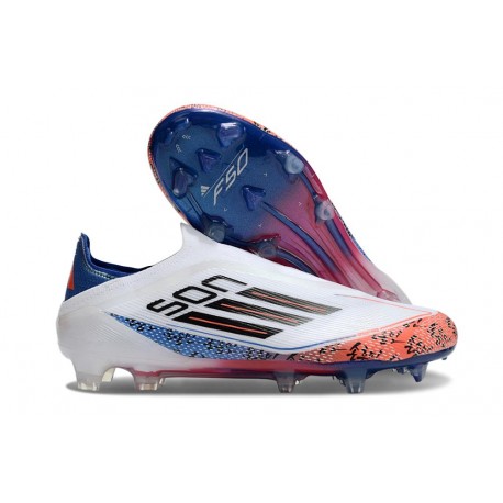 Zapatos de Fútbol adidas F50 Elite LL FG Son Blanco Negro Rojo Vivo