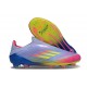 Zapatos de Fútbol adidas F50 Elite LL FG Azul Fusion Limón Lúcido Rosa Lúcido