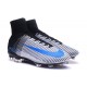 Zapatillas de fútbol Nike Mercurial Superfly 5 FG Blanco Azul Negro