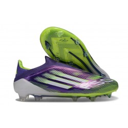 Zapatos de Fútbol adidas F50 Elite LL FG Morado Unity Blanco Amarillo Solar