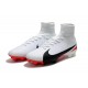 Baratas Botas de fútbol Nike Mercurial Superfly V FG Blanco Rojo Negro