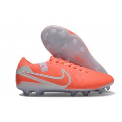 Bota de Futbol Nike Tiempo Legend 10 Elite FG Lava Caliente Blanco