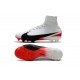 Baratas Botas de fútbol Nike Mercurial Superfly V FG Blanco Rojo Negro