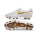 Bota de Futbol Nike Tiempo Legend 10 Elite FG R10 Blanco Oro