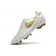 Bota de Futbol Nike Tiempo Legend 10 Elite FG R10 Blanco Oro