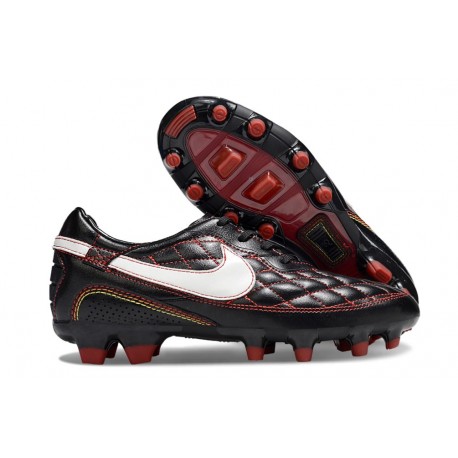 Bota de Futbol Nike Tiempo Legend 10 Elite FG R10 Negro Rojo Blanco