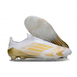 Zapatos de Fútbol adidas F50 Elite LL FG Blanco Met Dorado