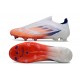 Zapatos de Fútbol adidas F50 Elite LL FG Blanco Rojo Solar Azul Lúcido