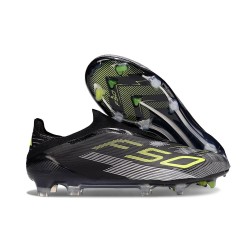 Zapatos de Fútbol adidas F50 Elite LL FG Negro Hierro Met. Limón Lúcido