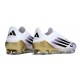 Zapatos de Fútbol adidas F50 Elite LL FG Blanco Negro Met Dorado