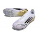 Zapatos de Fútbol adidas F50 Elite LL FG Blanco Negro Met Dorado