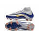 Nike Botas Mercurial Superfly 10 Elite FG Plateada Azul Amarillo