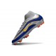 Nike Botas Mercurial Superfly 10 Elite FG Plateada Azul Amarillo
