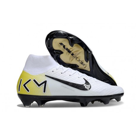 Nike Botas Mercurial Superfly 10 Elite FG Blanco Negro Amarillo