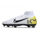 Nike Botas Mercurial Superfly 10 Elite FG Blanco Negro Amarillo
