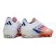 Zapatillas de Fútbol adidas F50 Elite FG Blanco Rojo Solar Azul Lúcido