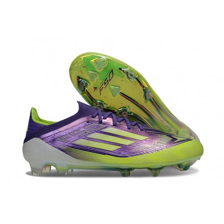 Zapatillas adidas F50 Elite FG Morado Rush Ftwr Blanco Limón Lúcido