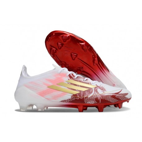 Zapatillas de Fútbol adidas F50 Elite FG Blanco Rojo Dorado