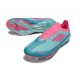 Zapatos de Fútbol adidas F50 + FG Flash Agua Rosa Lúcido Lucid Cyan